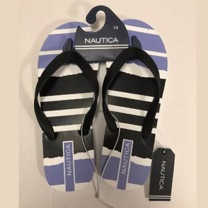 Nautica Flip Flops - NWT - Purple, Black, White
